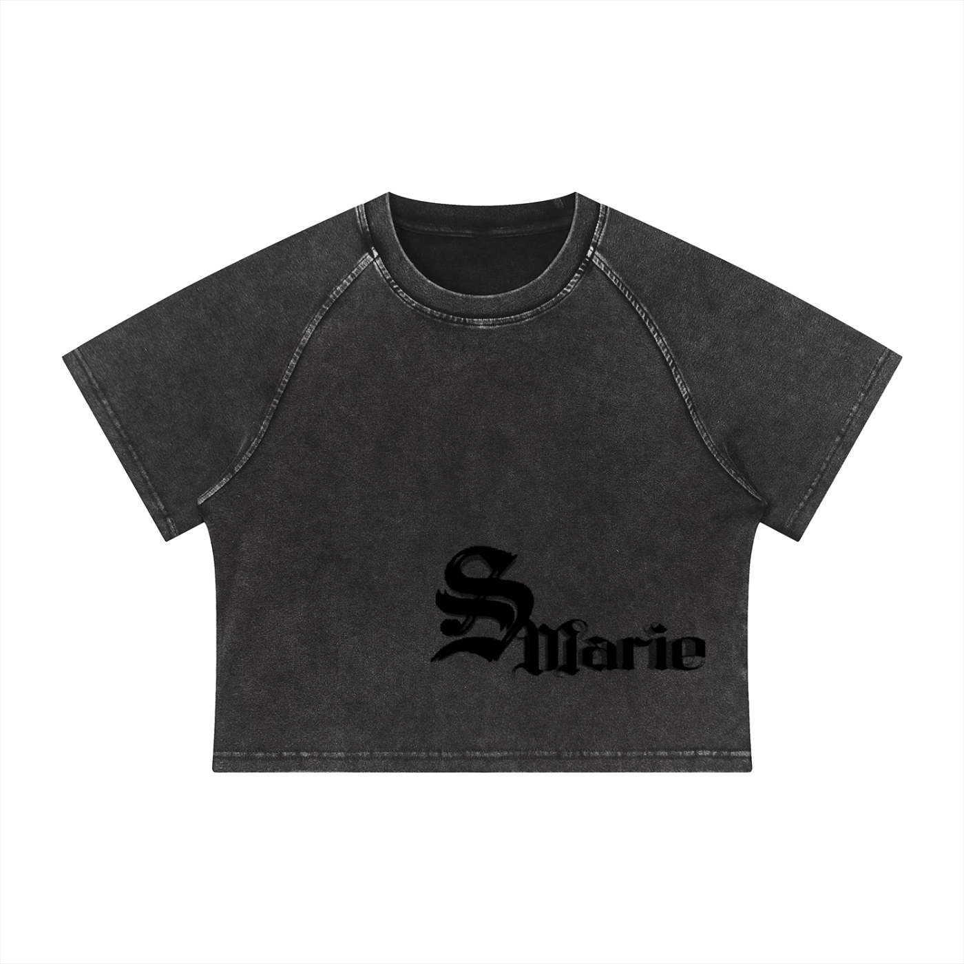 Women's Mineral Wash Raglan Crop T-Shirt