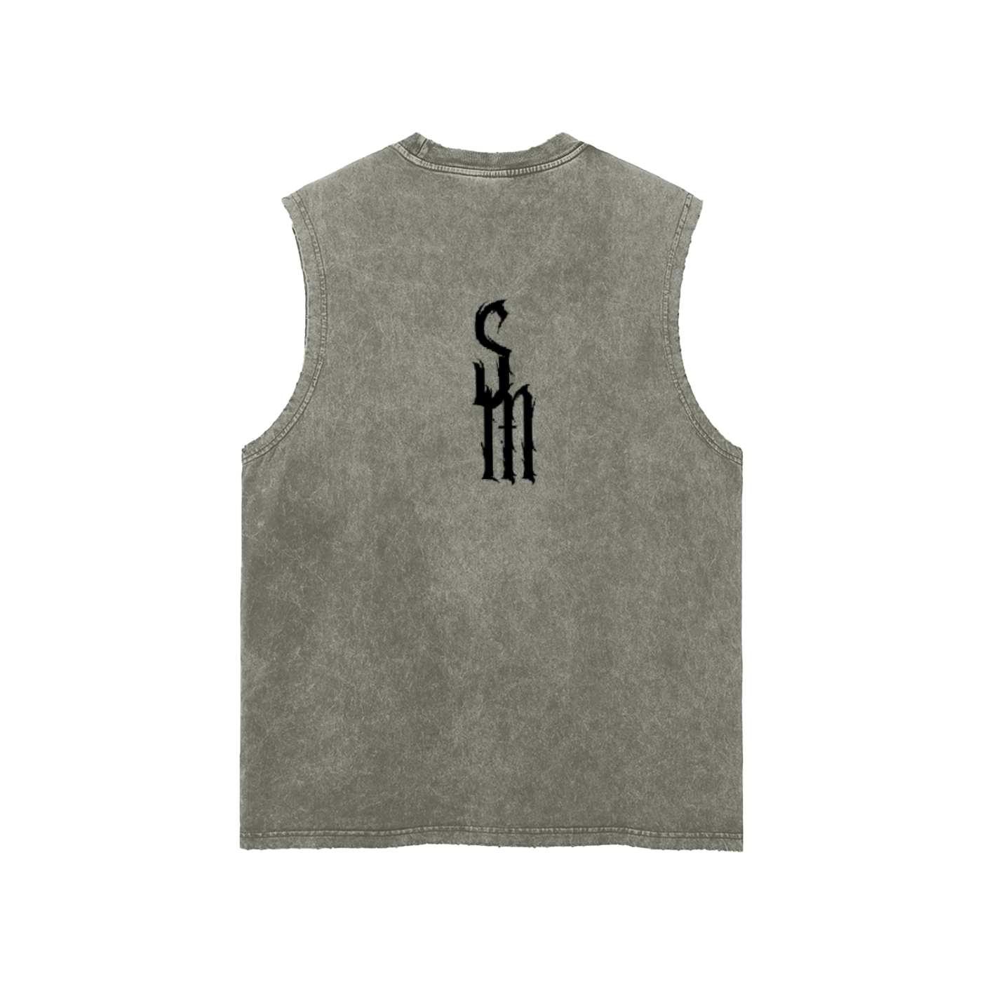 Snow Washed Frayed Hem Tank Top