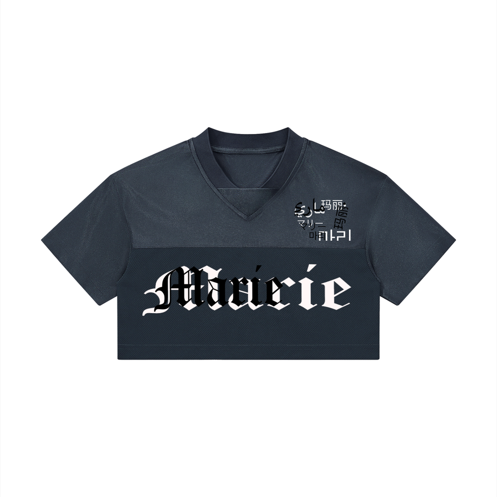 Women’s Cropped Paneled V-Neck Jersey