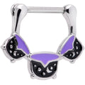 16G 3/8 Black Purple Cauldron Halloween Cartilage Clicker