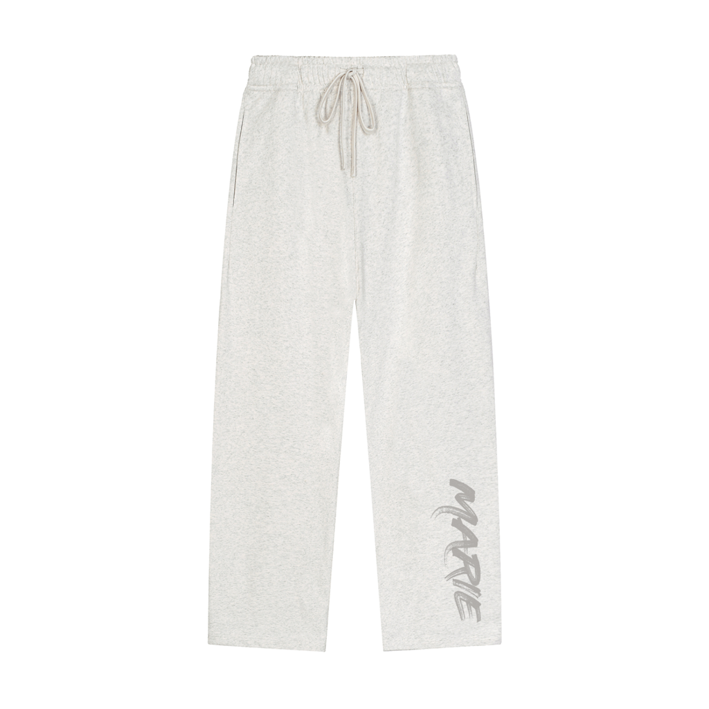 Solid Color Straight-Leg Sweatpants