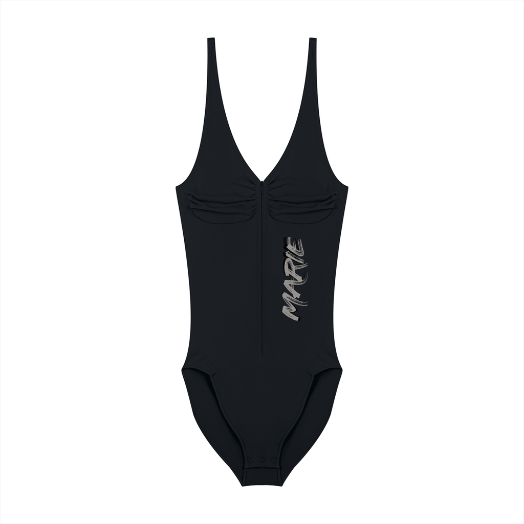 Women’s Full-Zip Ruched Bodysuit