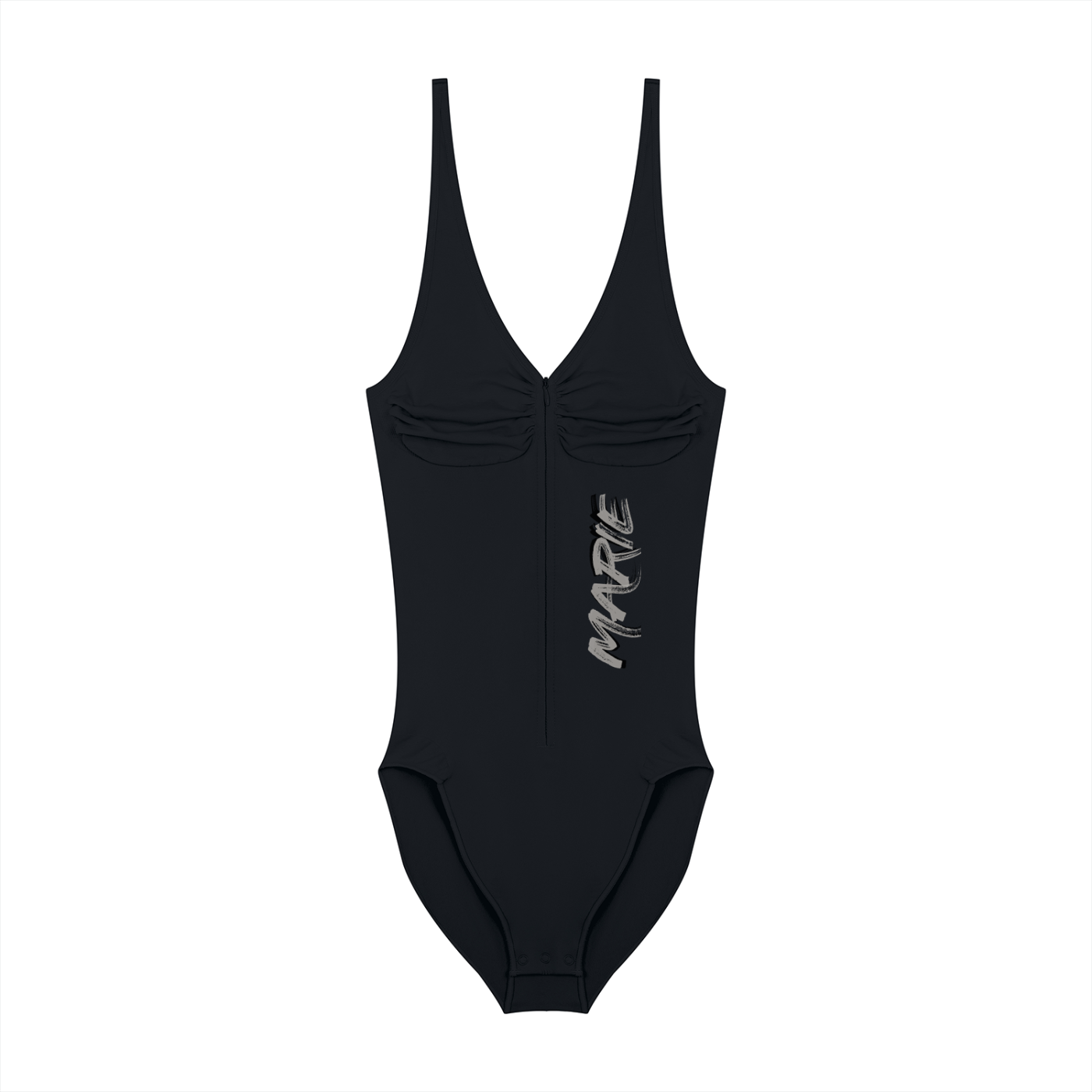 Women’s Full-Zip Ruched Bodysuit