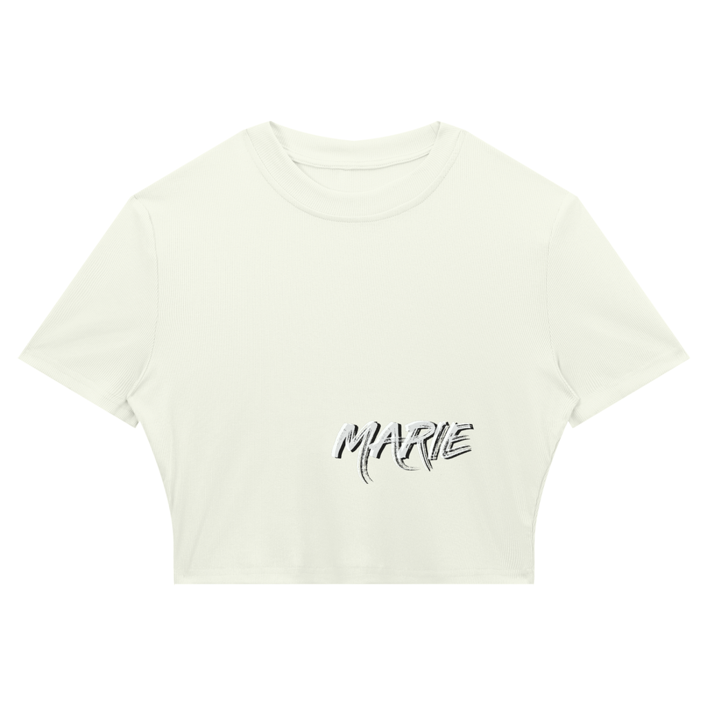 Women's Slim Ribbed Crop T-Shirt