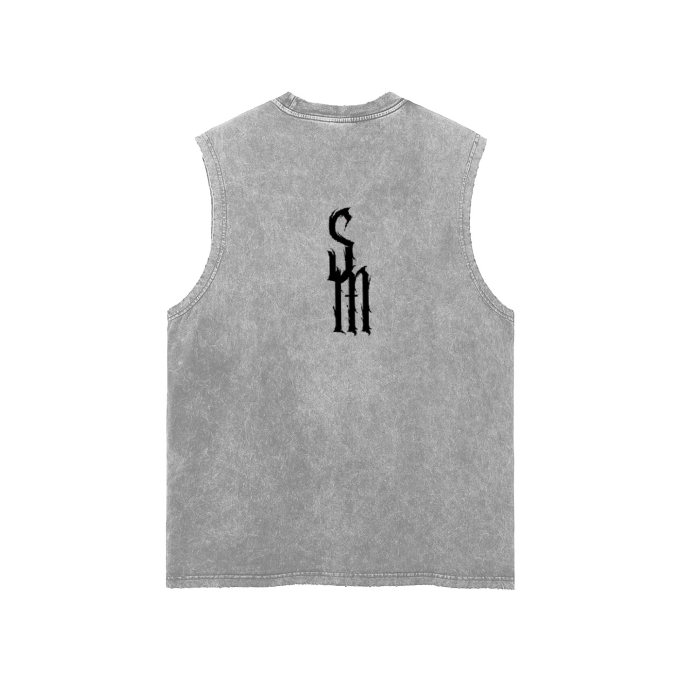 Snow Washed Frayed Hem Tank Top