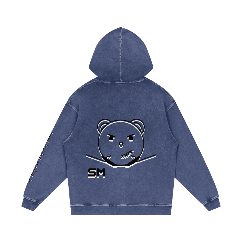 Snow Washed Loose Cotton Hoodie