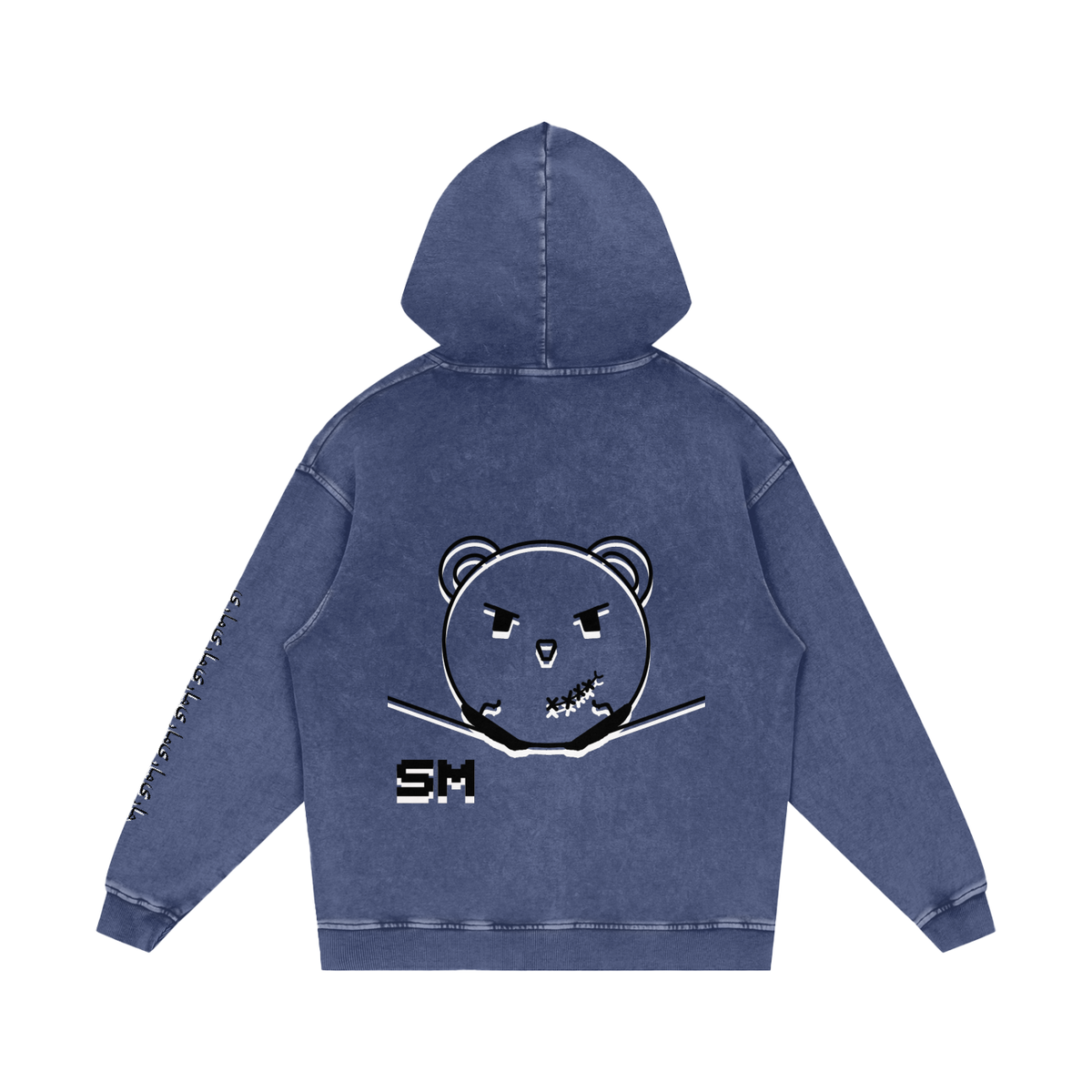 Snow Washed Loose Cotton Hoodie