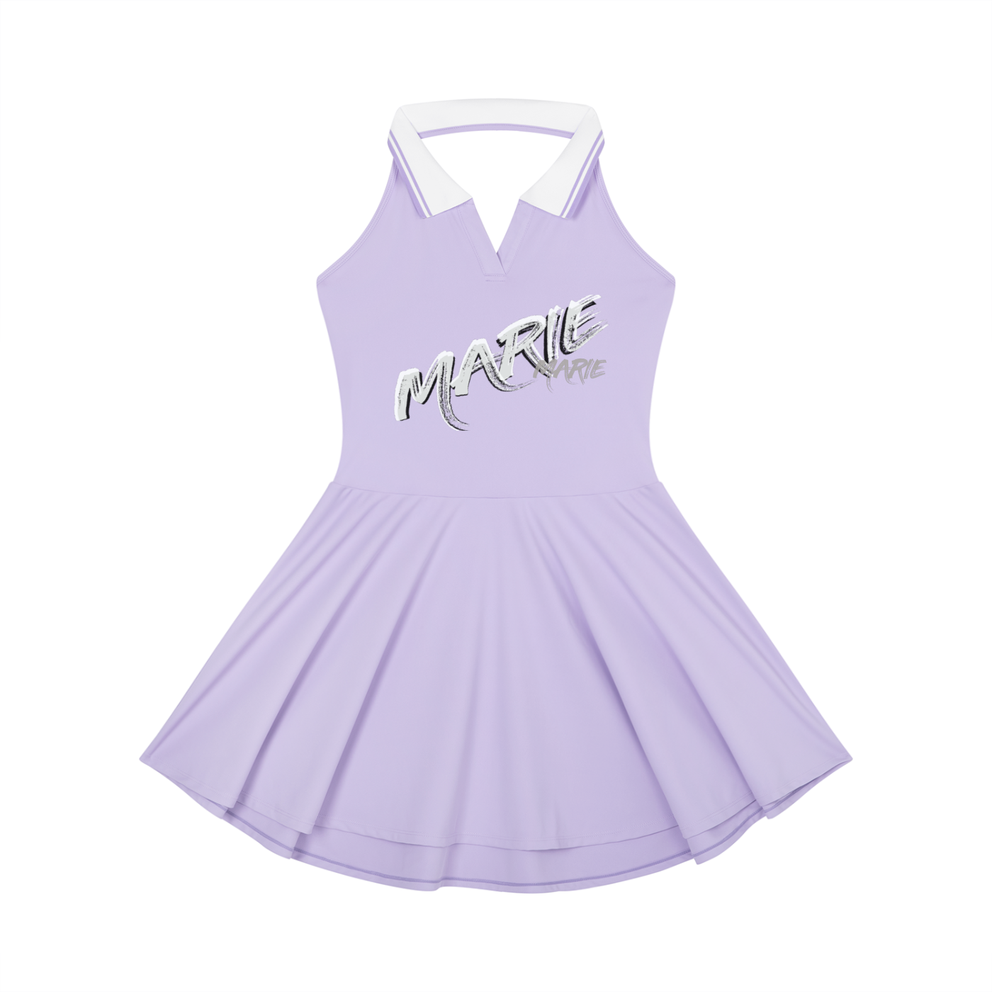 Women's Collared Halter A-Line Tennis Dress