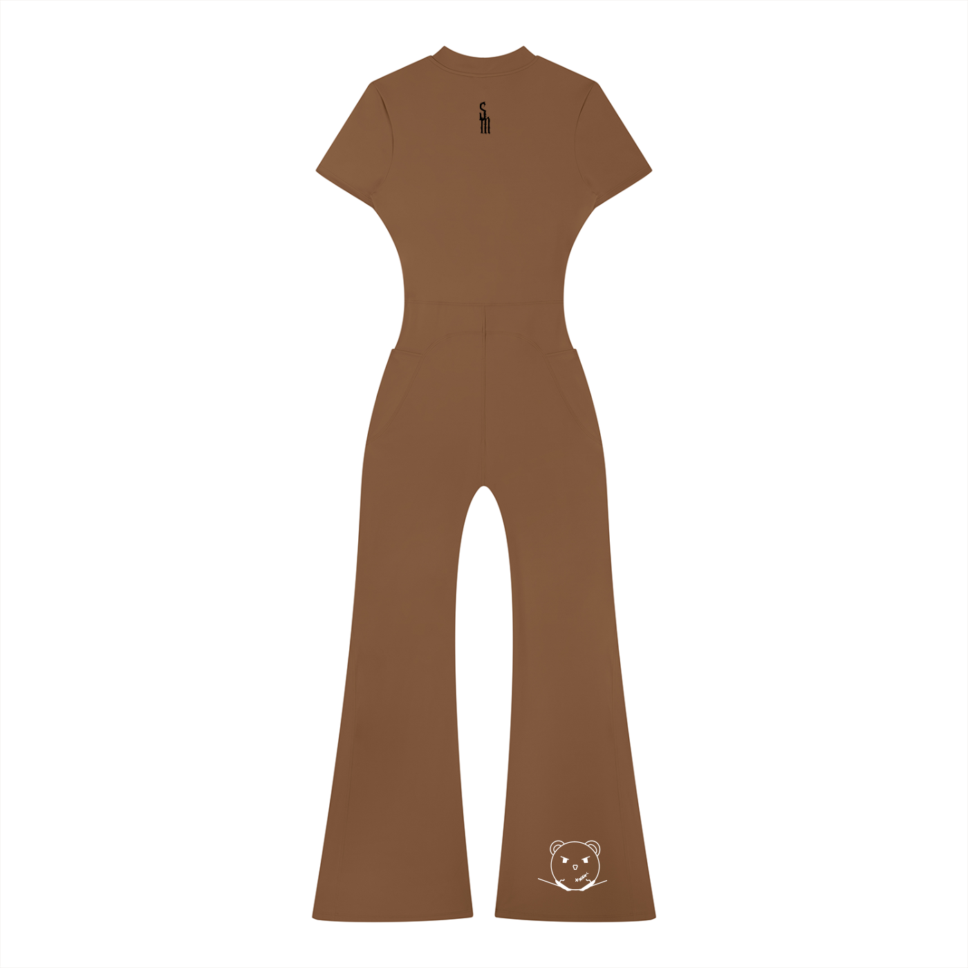 Women’s Tight Flared Leg Quarter-Zip Jumpsuit