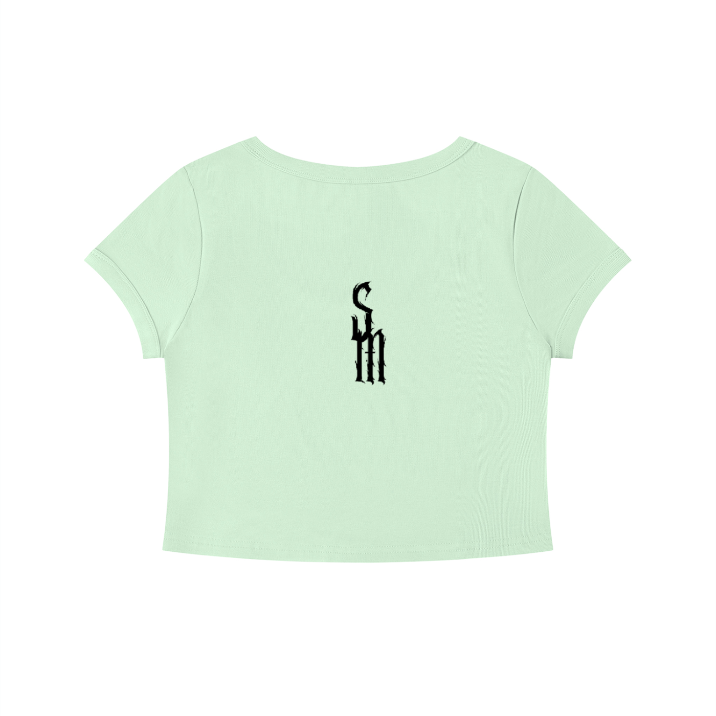 Women's Solid Color Slim Crop T-Shirt