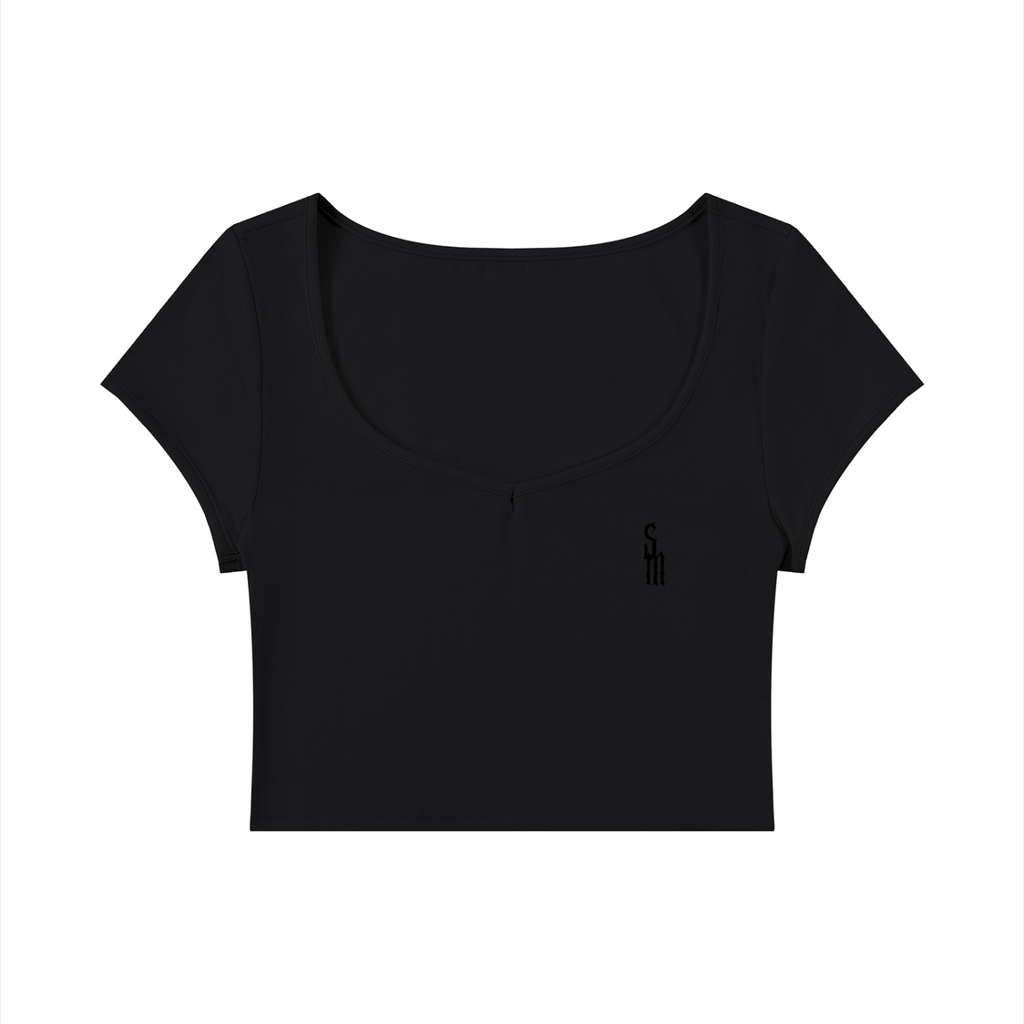 Women's Slim Cap Sleeve Crop T-Shirt