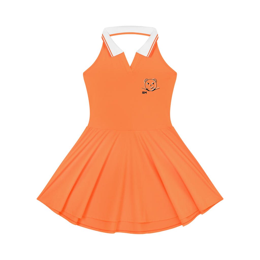 Women's Collared Halter A-Line Tennis Dress