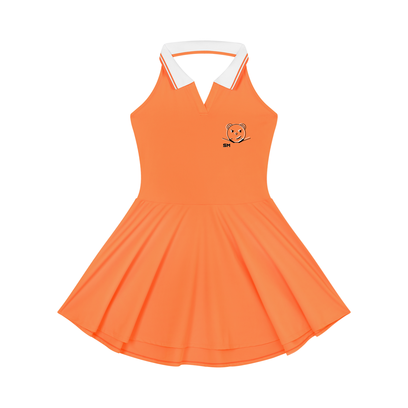 Women's Collared Halter A-Line Tennis Dress