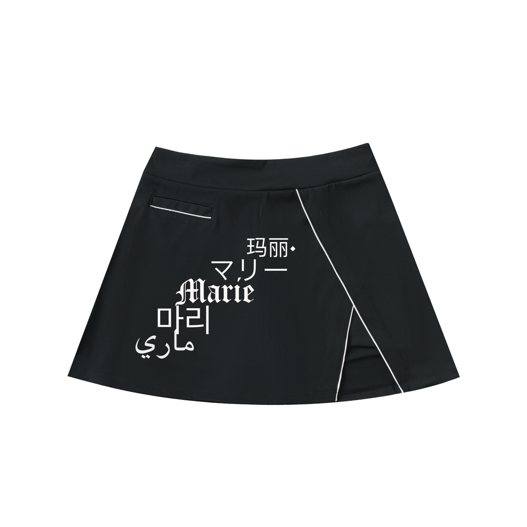 High-Waist Pocketed A-Line Skirt