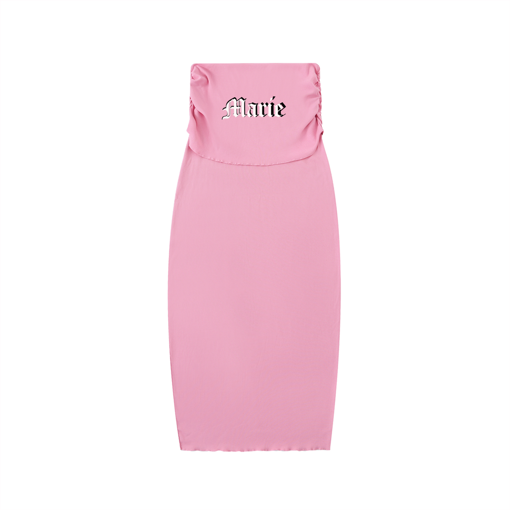 Dyed Washed Straight Hip-Hugging Slim Maxi Skirt
