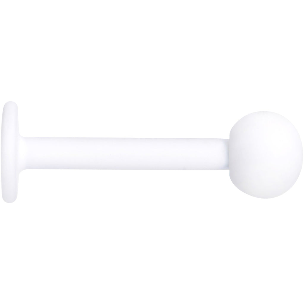 16G 5/16 White Acrylic Matte Labret Monroe Tragus