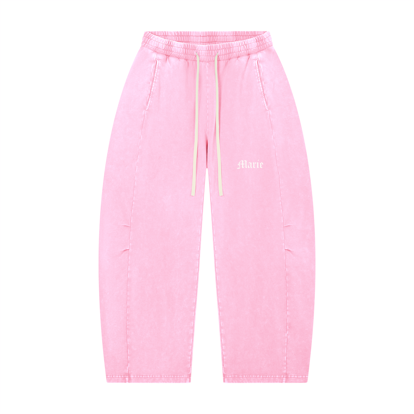 Unisex Mineral Wash Barrel Leg Pants