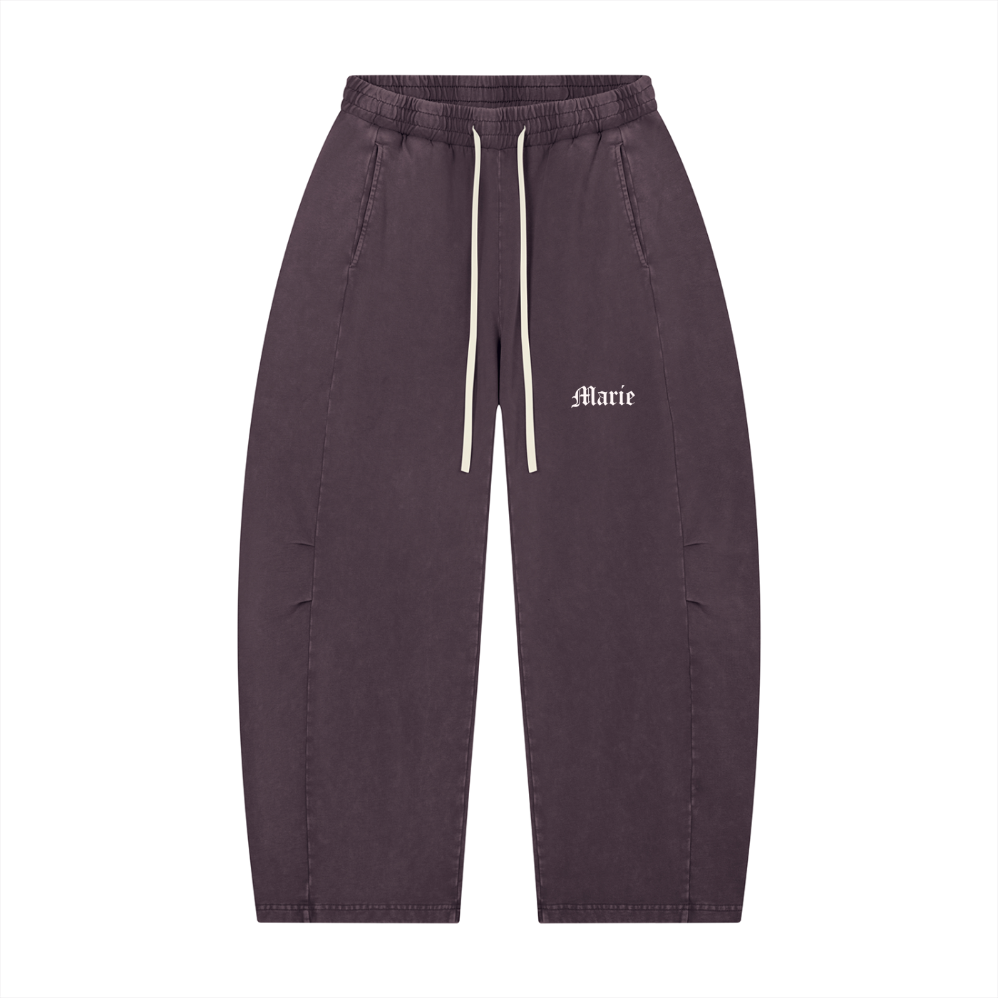 Unisex Mineral Wash Barrel Leg Pants