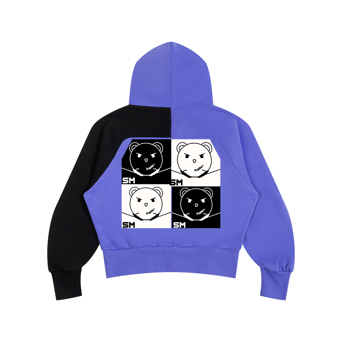 Unisex Color-Block Fleece Hoodie