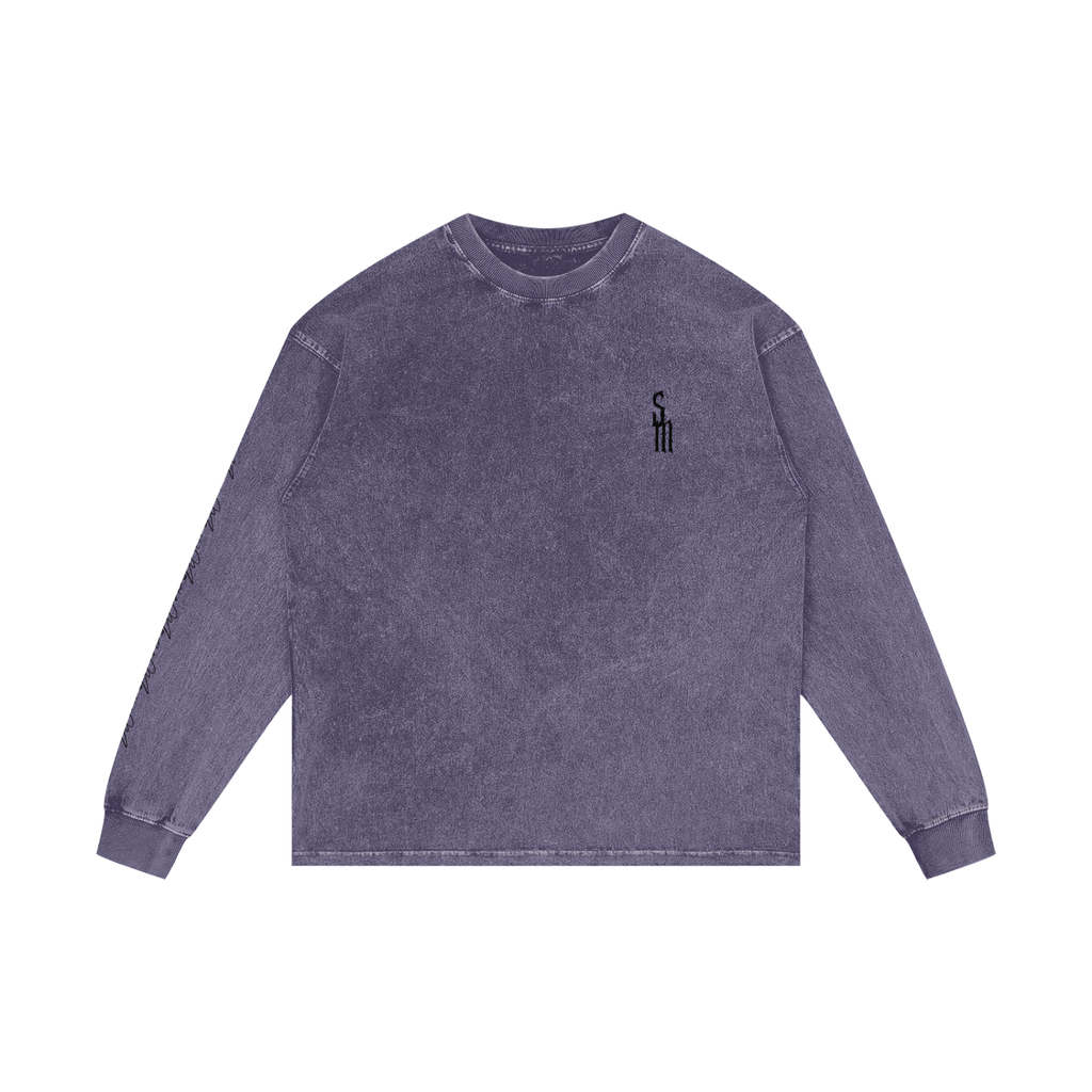 Acid Wash Oversize Long Sleeve T-Shirt