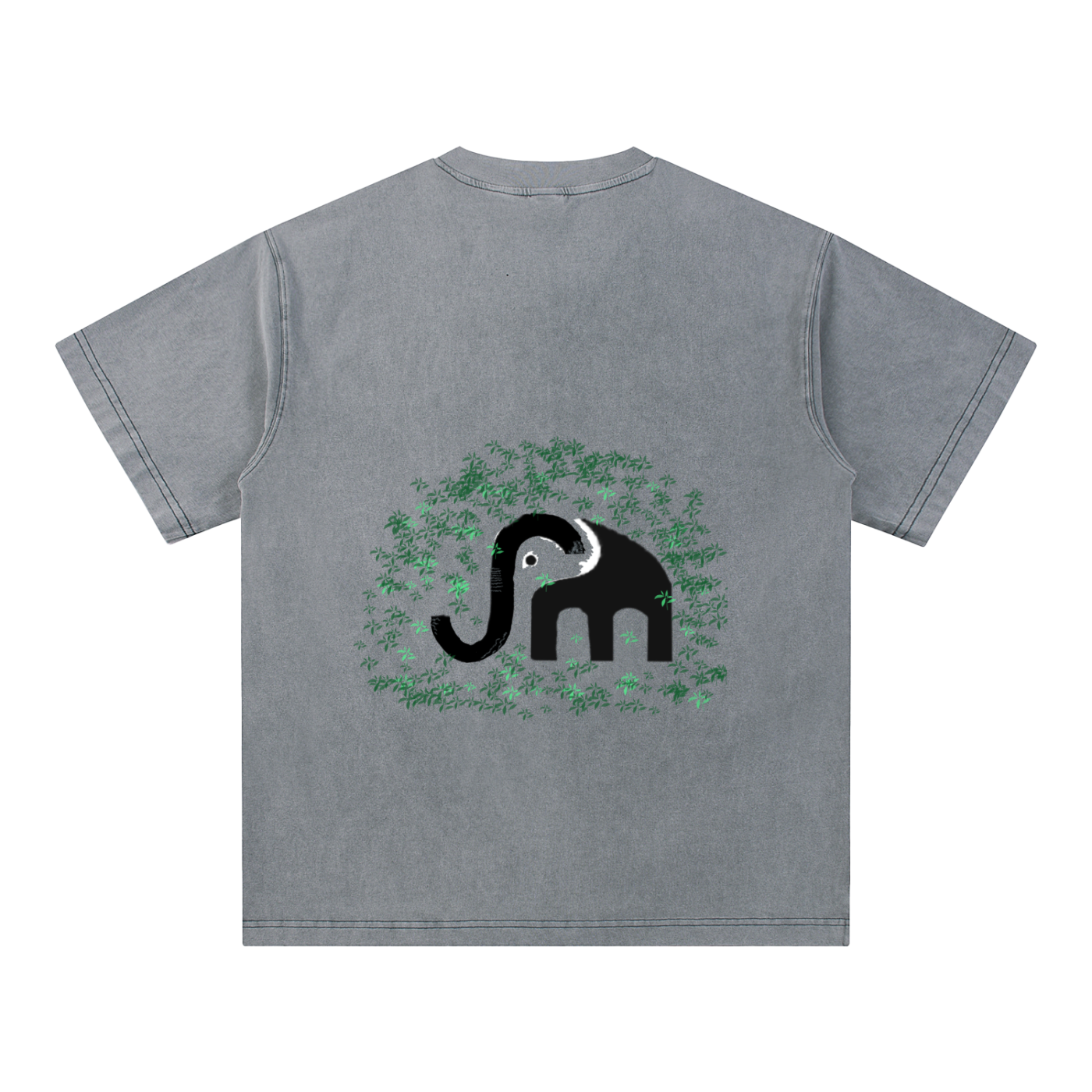 Snow Washed V-Neck Cotton T-Shirt