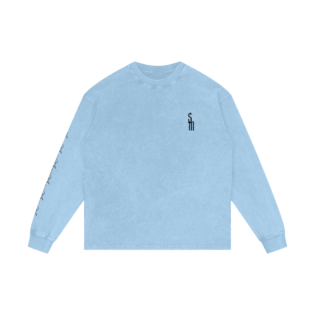 Acid Wash Oversize Long Sleeve T-Shirt