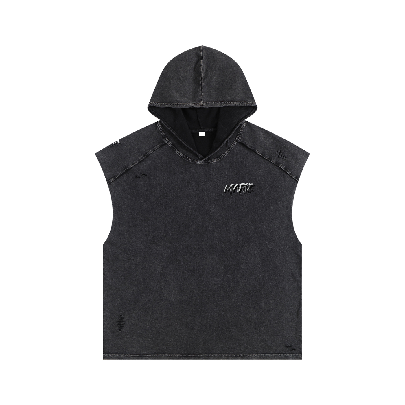 Snow Washed Boxy Hooded Tank Top