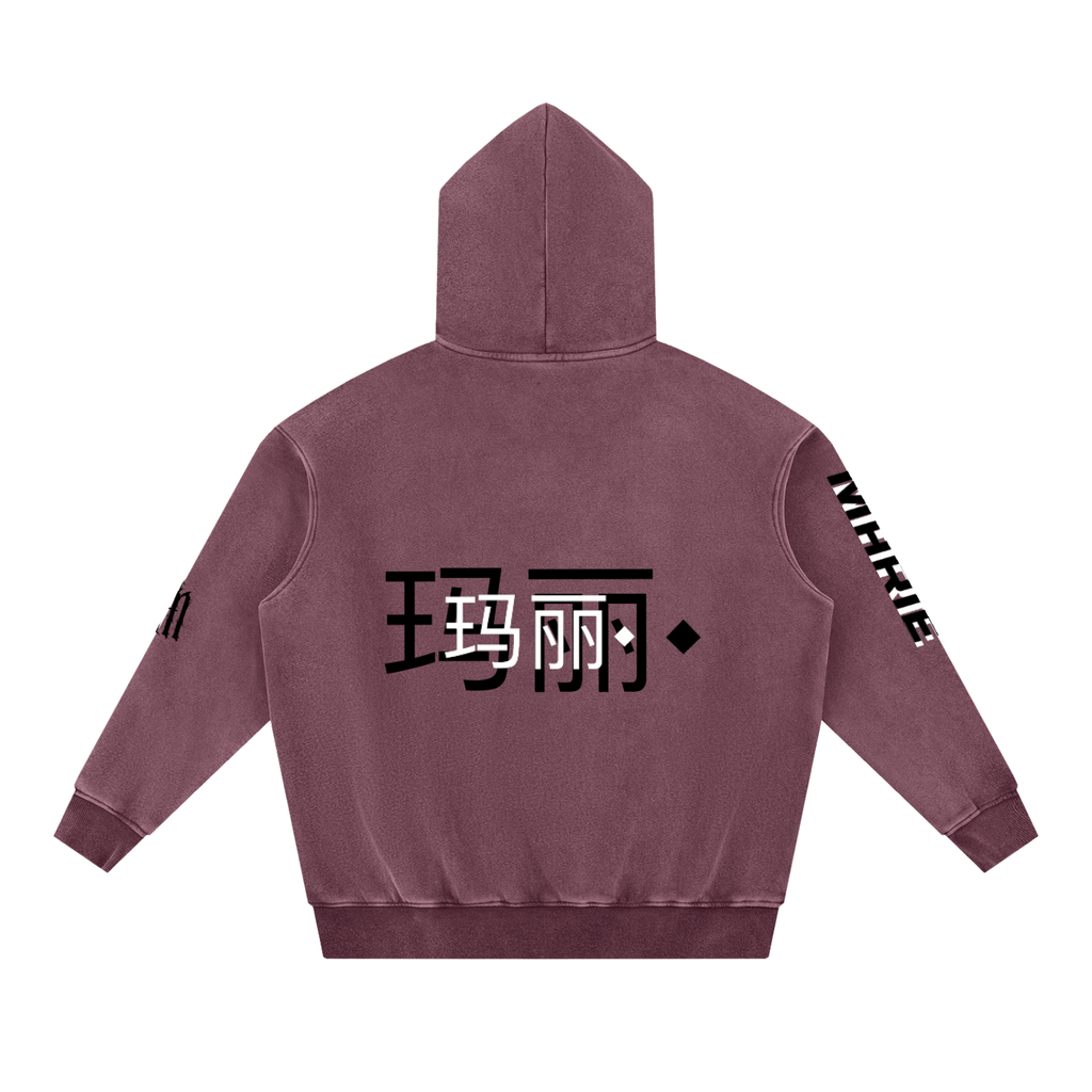 Snow Wash Fleece Oversize Hoodie