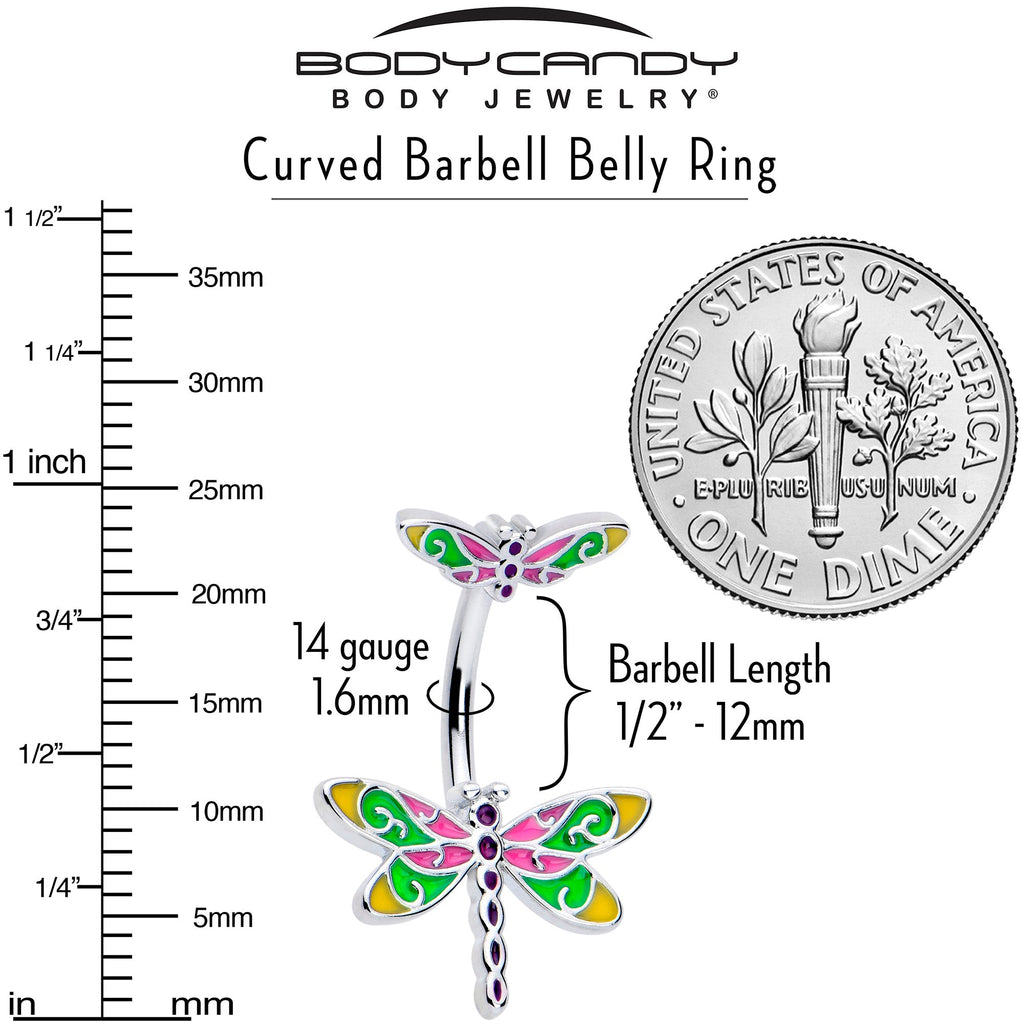 Dragonfly Colors Double Mount Belly Ring