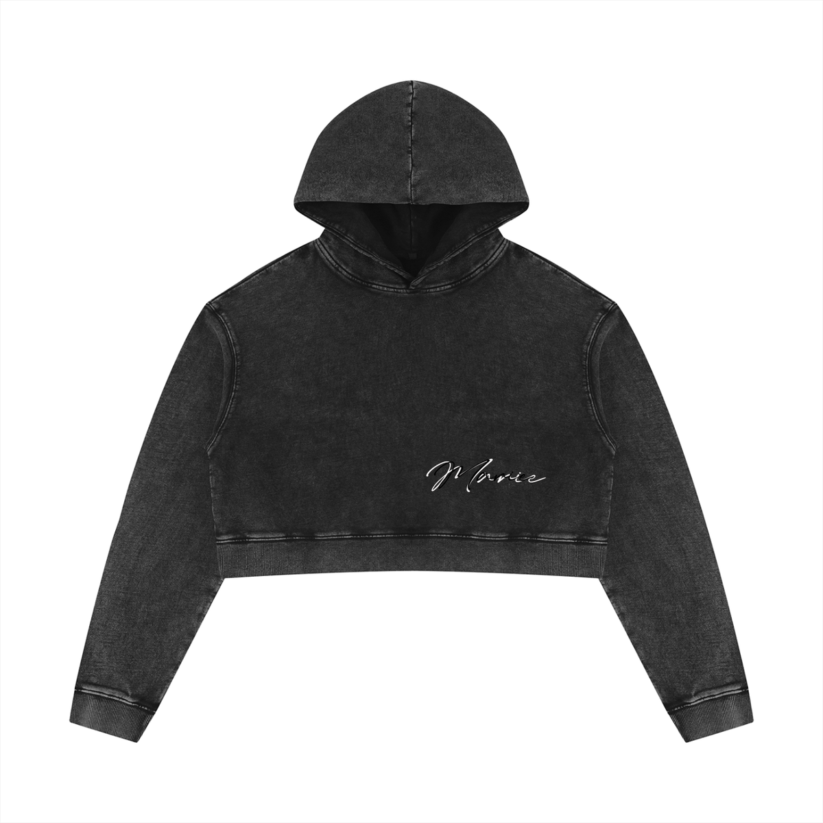 Women’s Mineral Washed Crop Hoodie