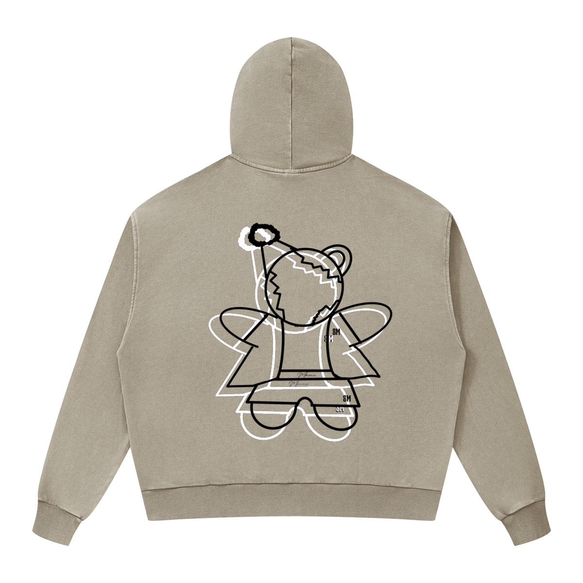 Unisex Mineral Wash Boxy Full Zip Hoodie
