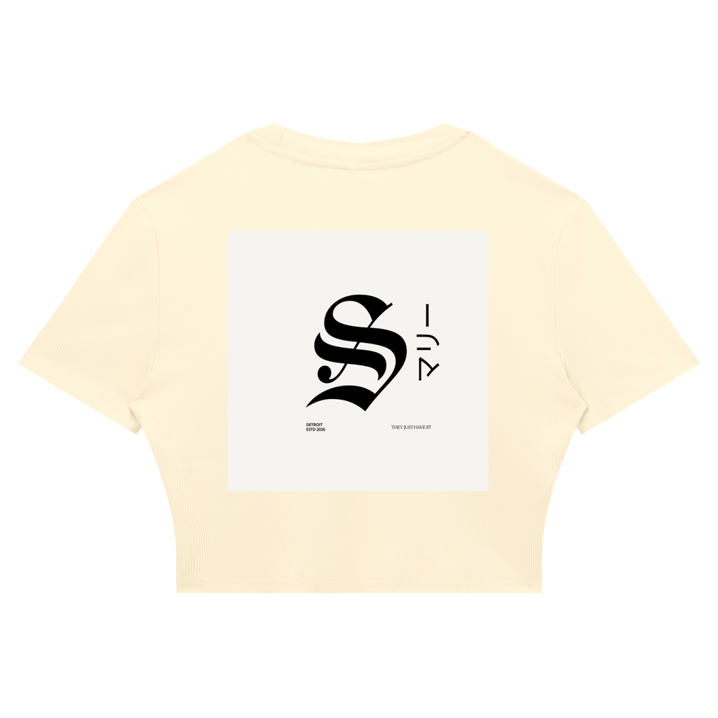 Women's Slim Ribbed Crop T-Shirt