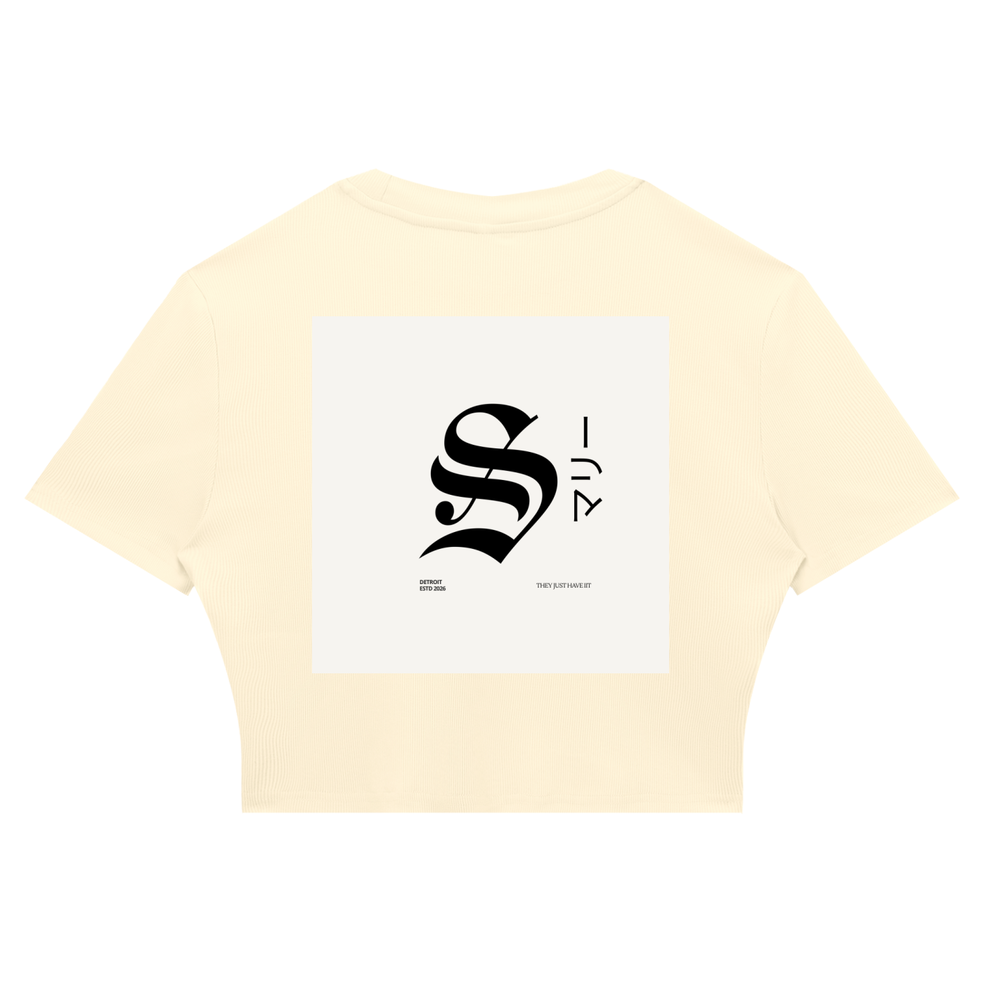 Women's Slim Ribbed Crop T-Shirt