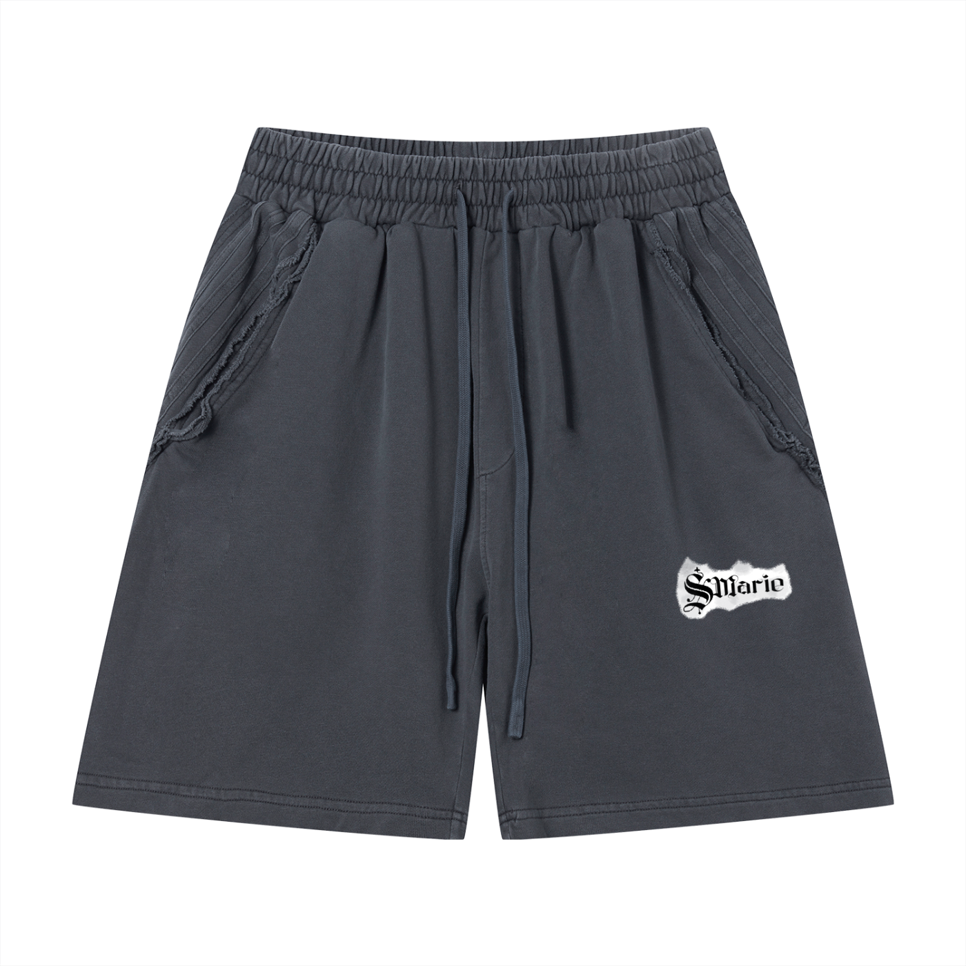 Unisex Vintage Wash Raw Edge Shorts