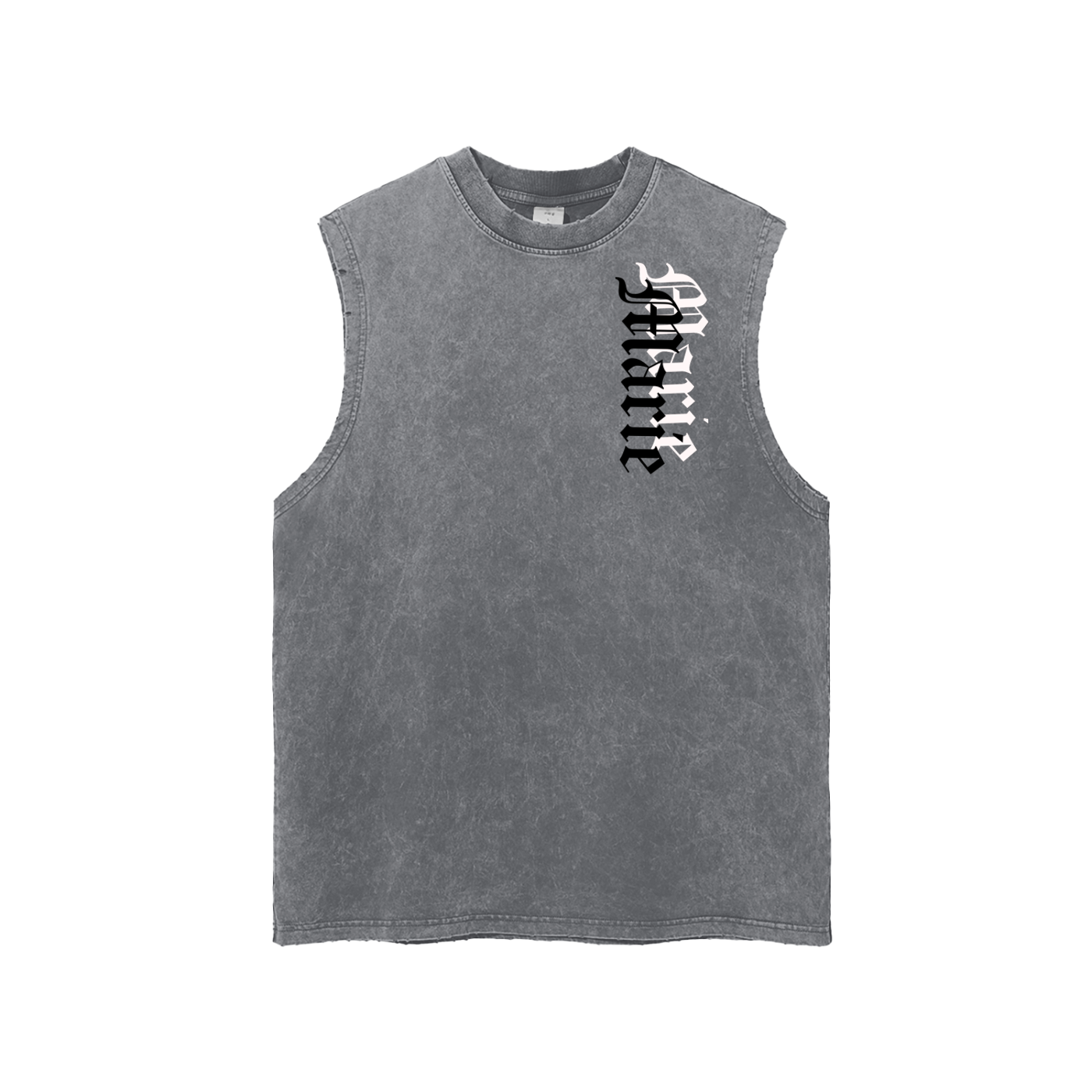 Snow Washed Frayed Hem Tank Top