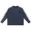 Snow Washed Contrast Tape Sweatshirt
