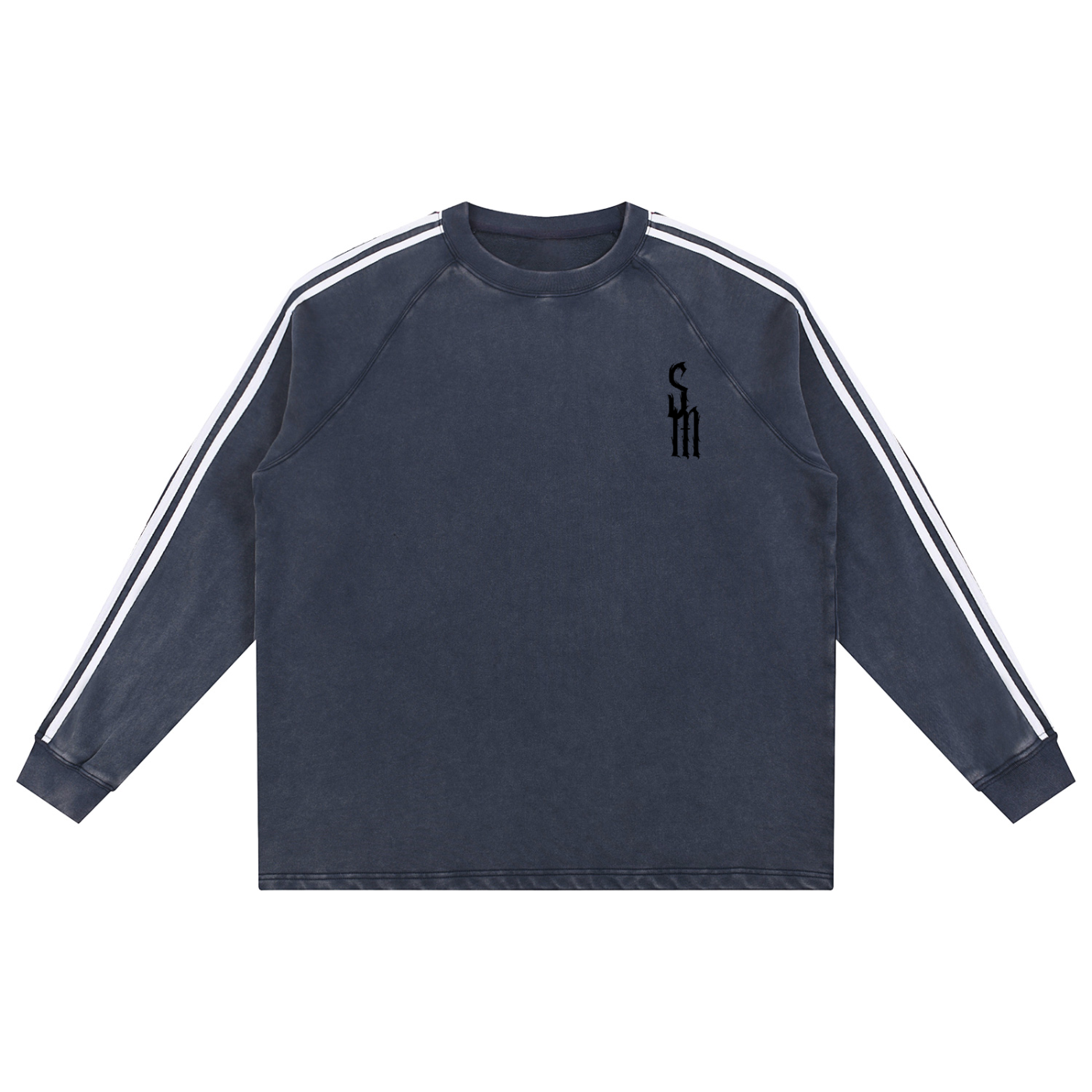 Snow Washed Contrast Tape Sweatshirt