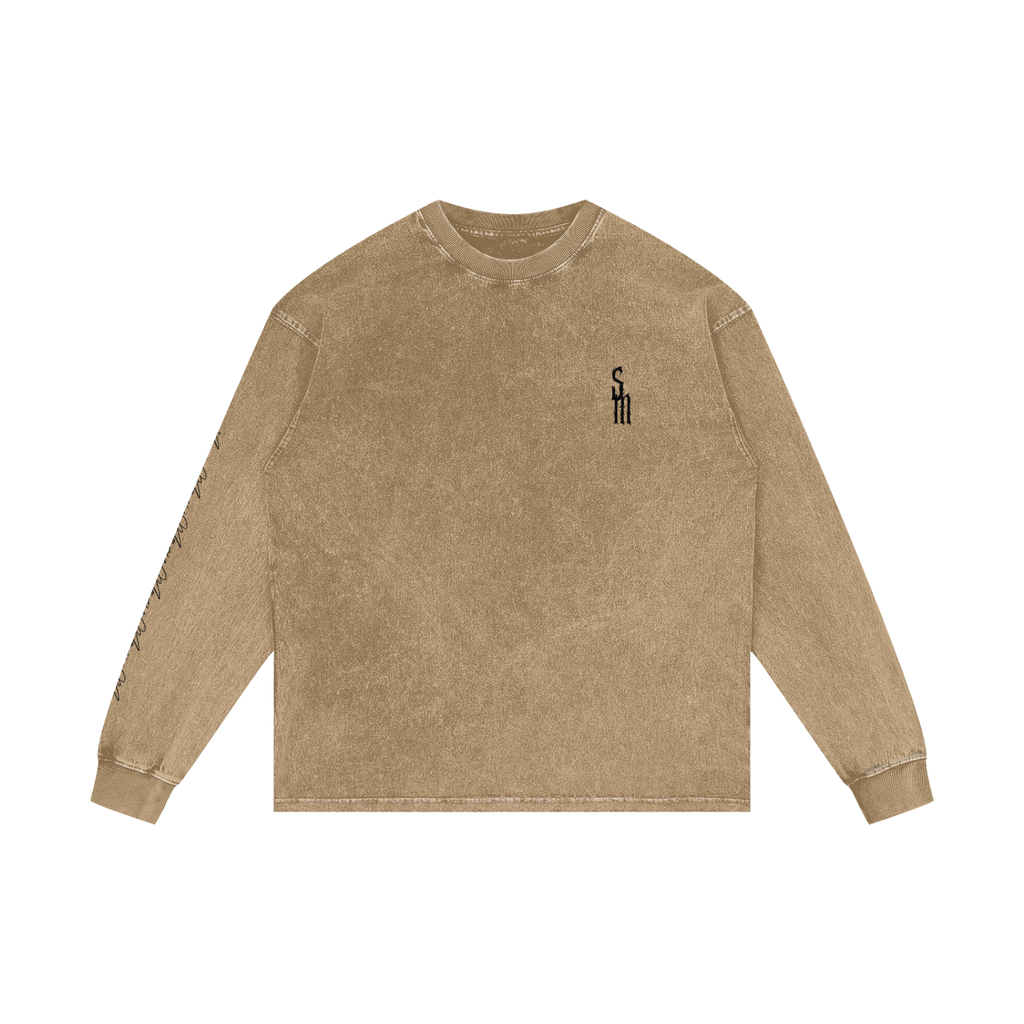Acid Wash Oversize Long Sleeve T-Shirt