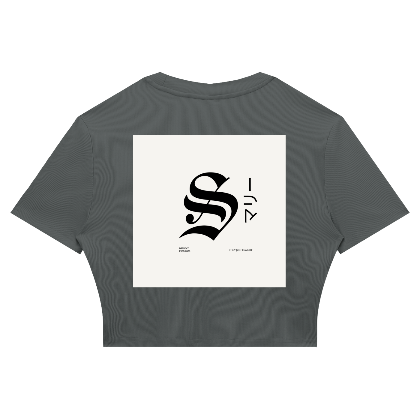 Women's Slim Ribbed Crop T-Shirt