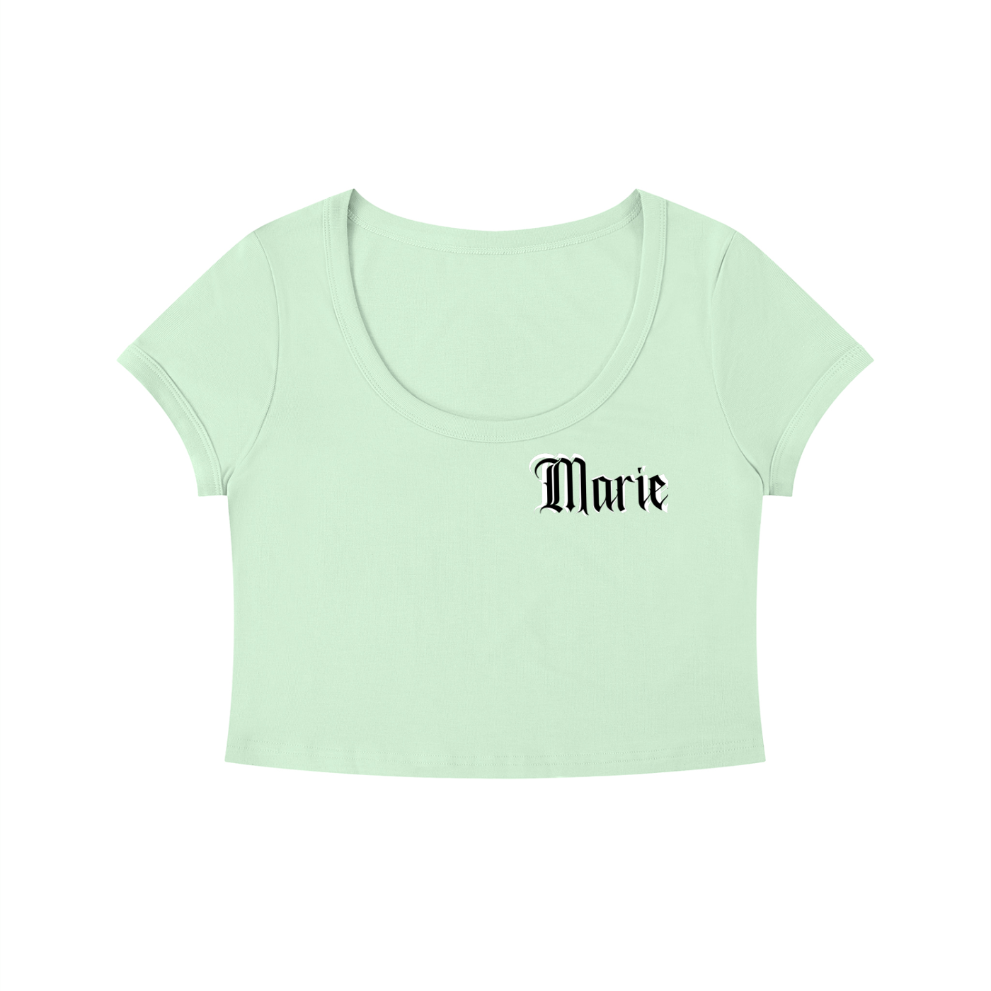 Women's Solid Color Slim Crop T-Shirt