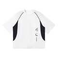 Contrast Piping Panel Raglan T-Shirt