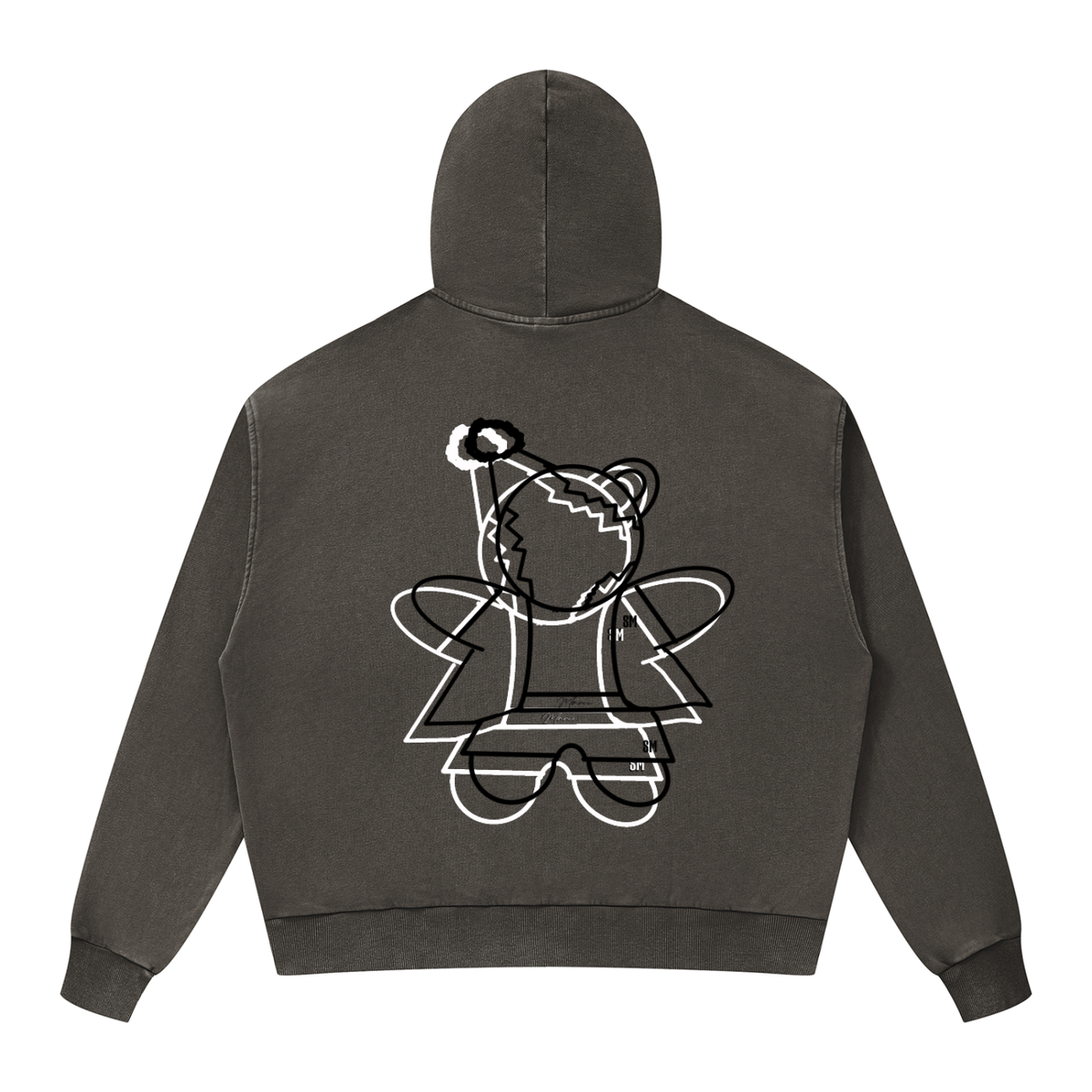 Unisex Mineral Wash Boxy Full Zip Hoodie