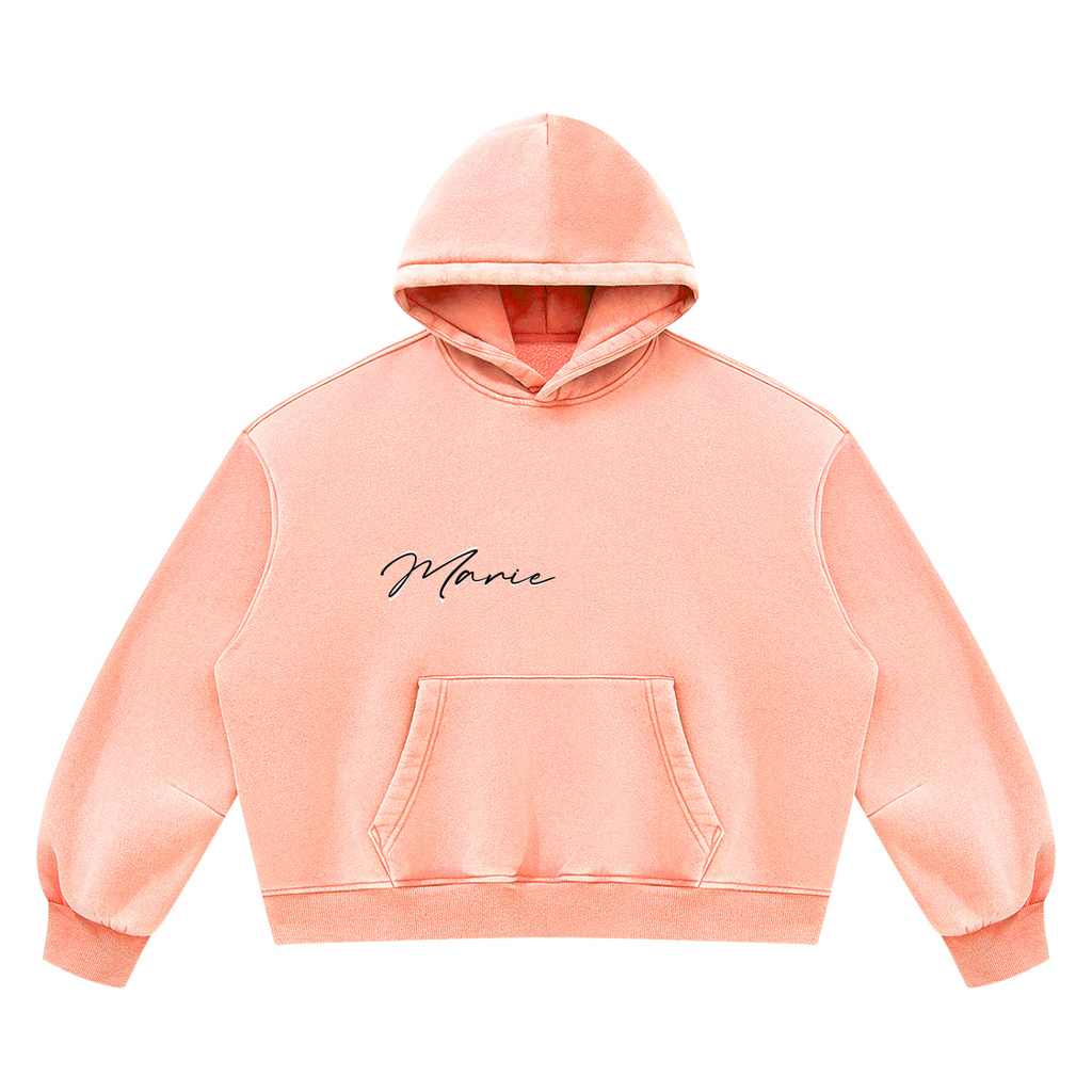 Unisex Vintage Wash Boxy Fleece Hoodie