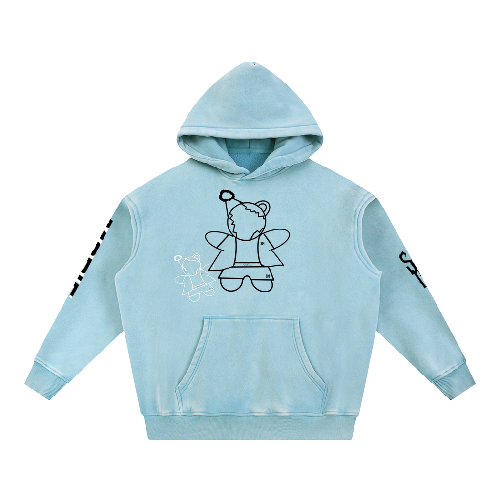 Snow Wash Fleece Oversize Hoodie