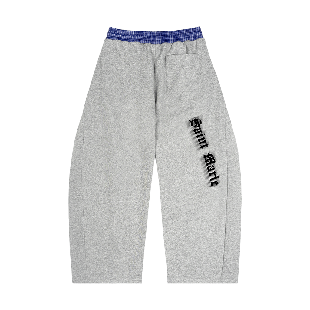 Plaid Waistband Barrel Sweatpants