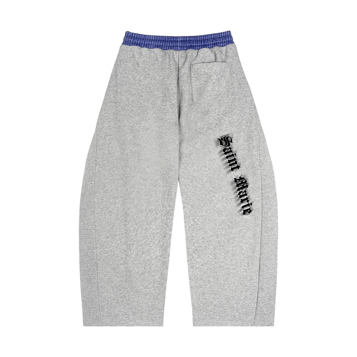 Plaid Waistband Barrel Sweatpants