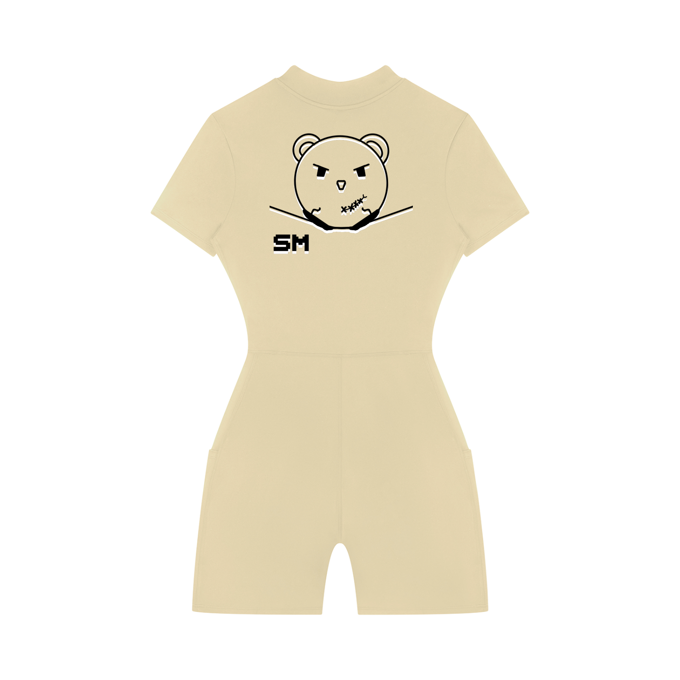 Women's Quarter-Zip Short Sleeve Romper