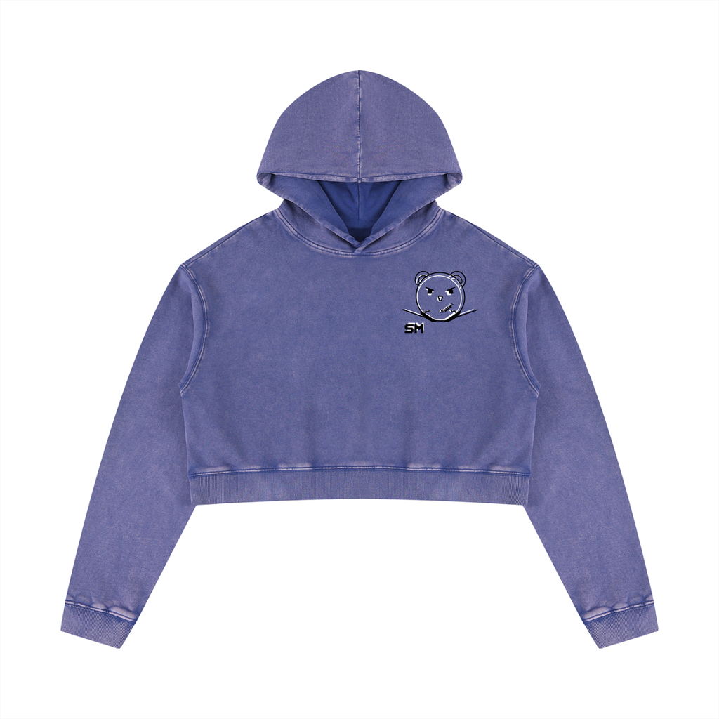 Women’s Mineral Washed Crop Hoodie