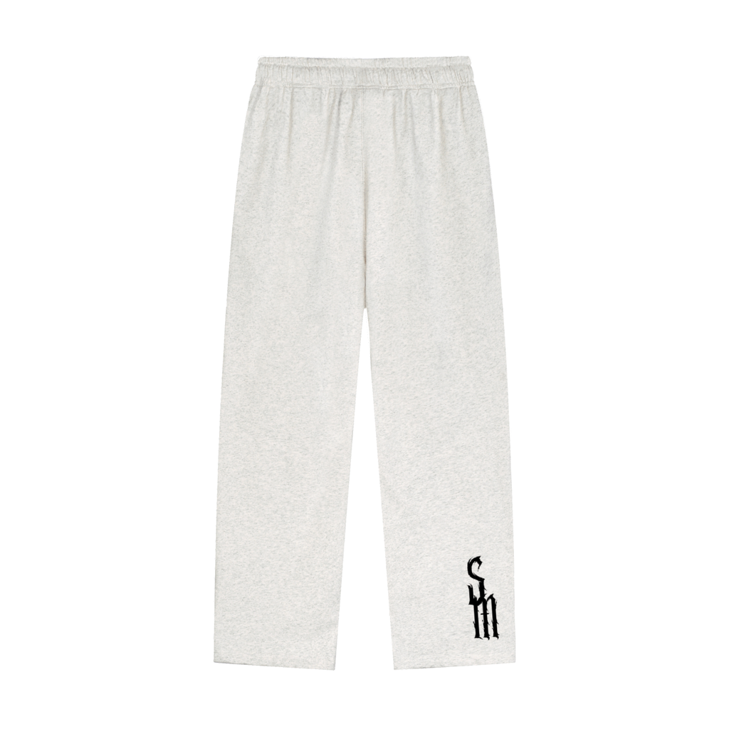 Solid Color Straight-Leg Sweatpants