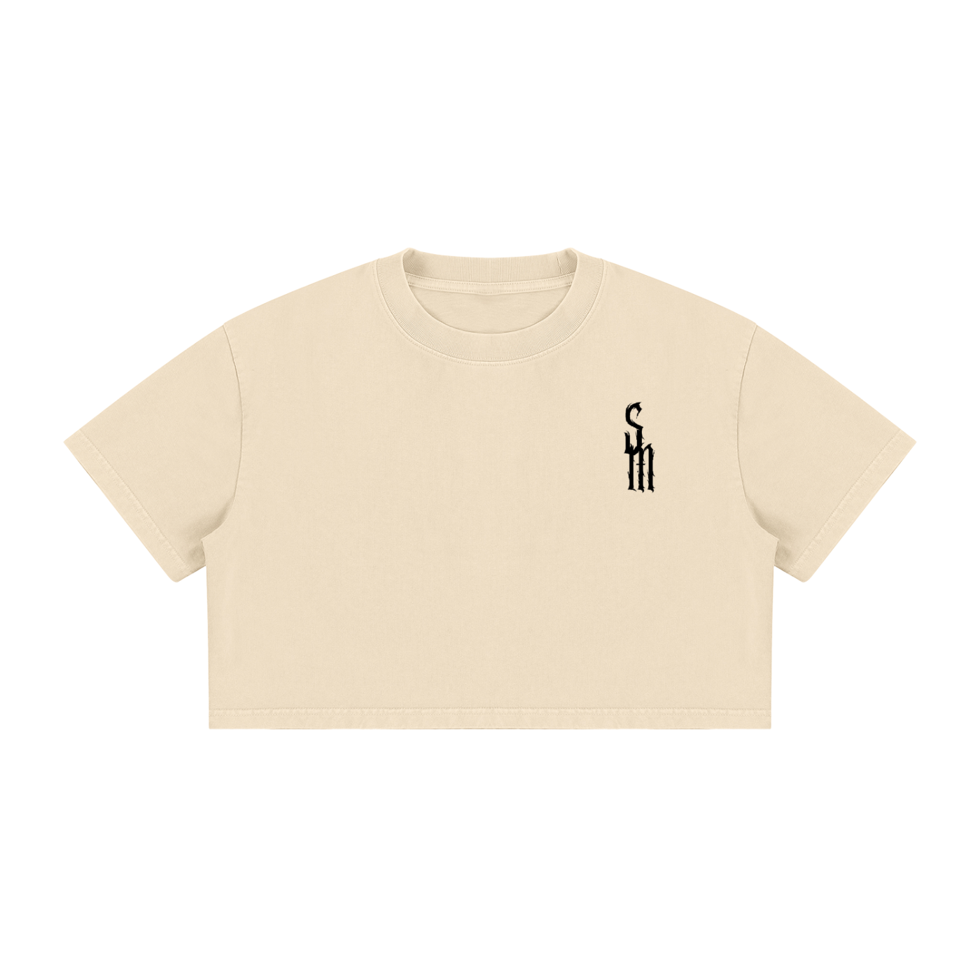Women's Mineral Wash Cotton Crop T-Shirt